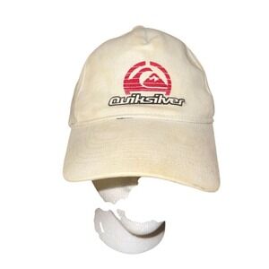 Quiksilver Beige Snapback Hat Unisex Adjustable Surf Cap‎ OSFA